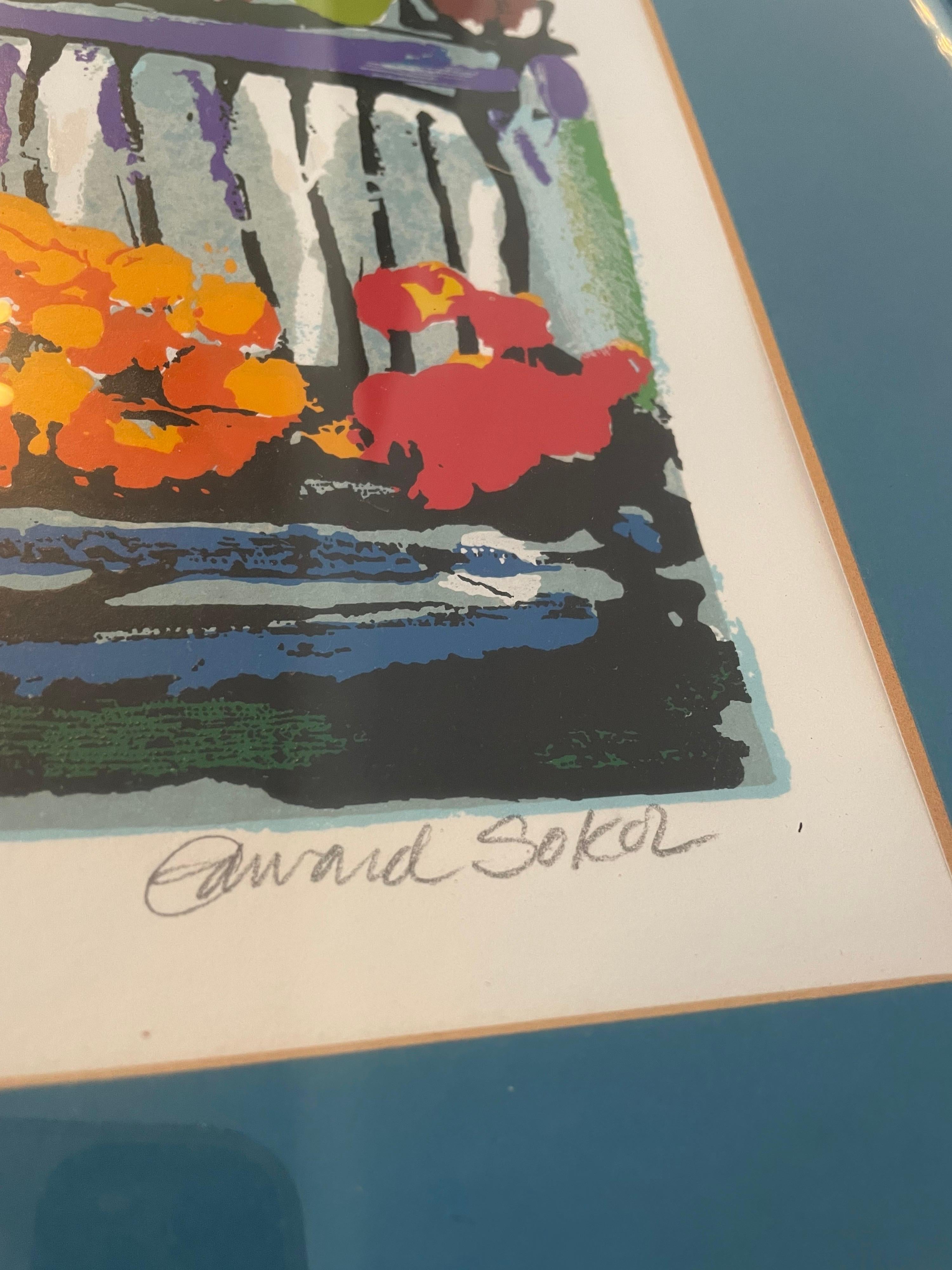 Rare original pencil signed Edward Sokol lithograph 