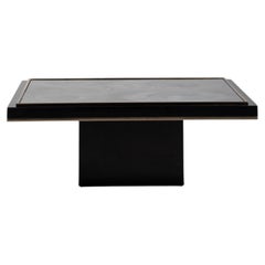 Mid-Century Italian Eglomisé Coffee Table with Artistic Wood Design