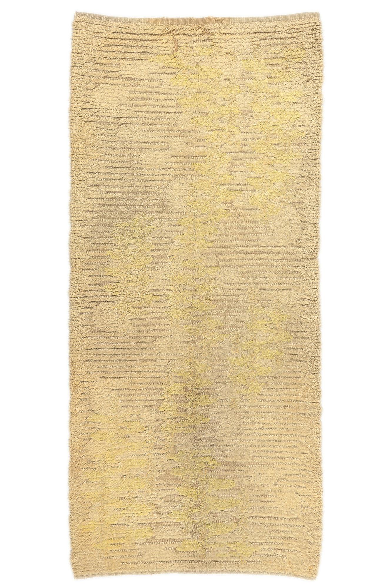 Alfombra Rya Sueca Vintage Escandinava Moderna Firmada EJ en venta 6