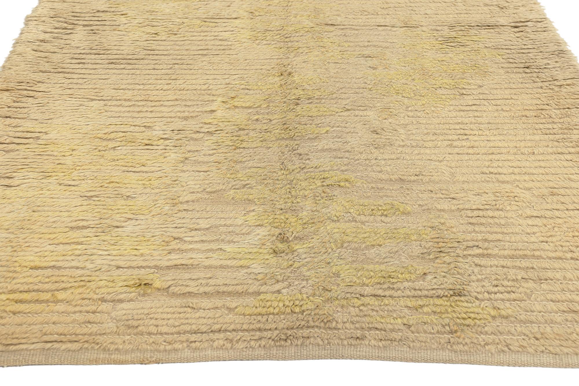 Alfombra Rya Sueca Vintage Escandinava Moderna Firmada EJ Anudado a mano en venta