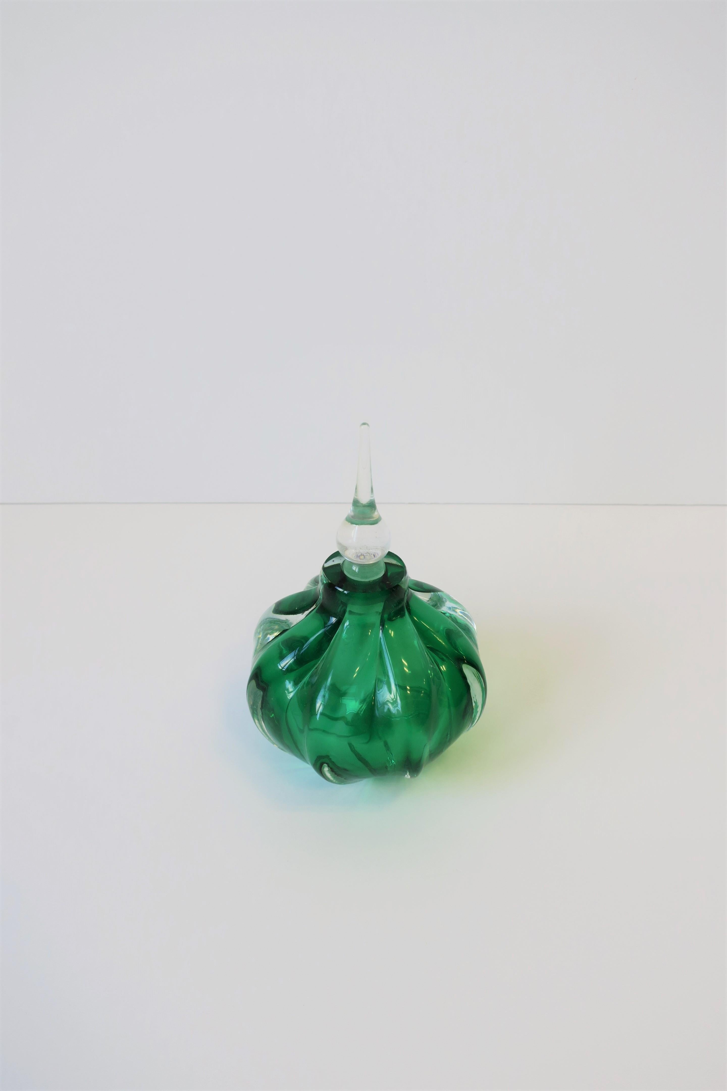 art glass perfume bottle signed