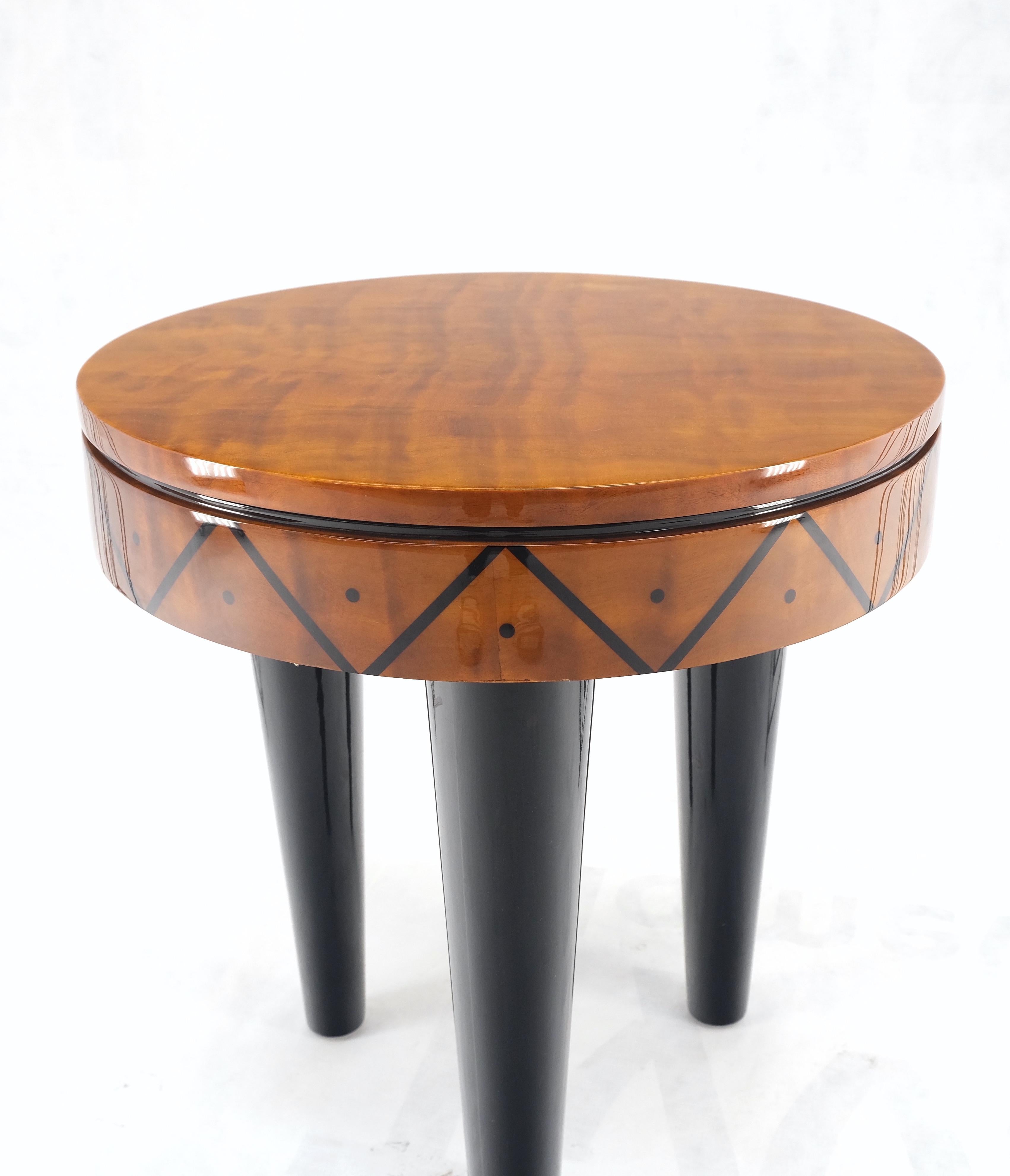 Signed Enrique Garcel Laquered Tri Legged Side End Table Stand One Drawer Mint! For Sale 2