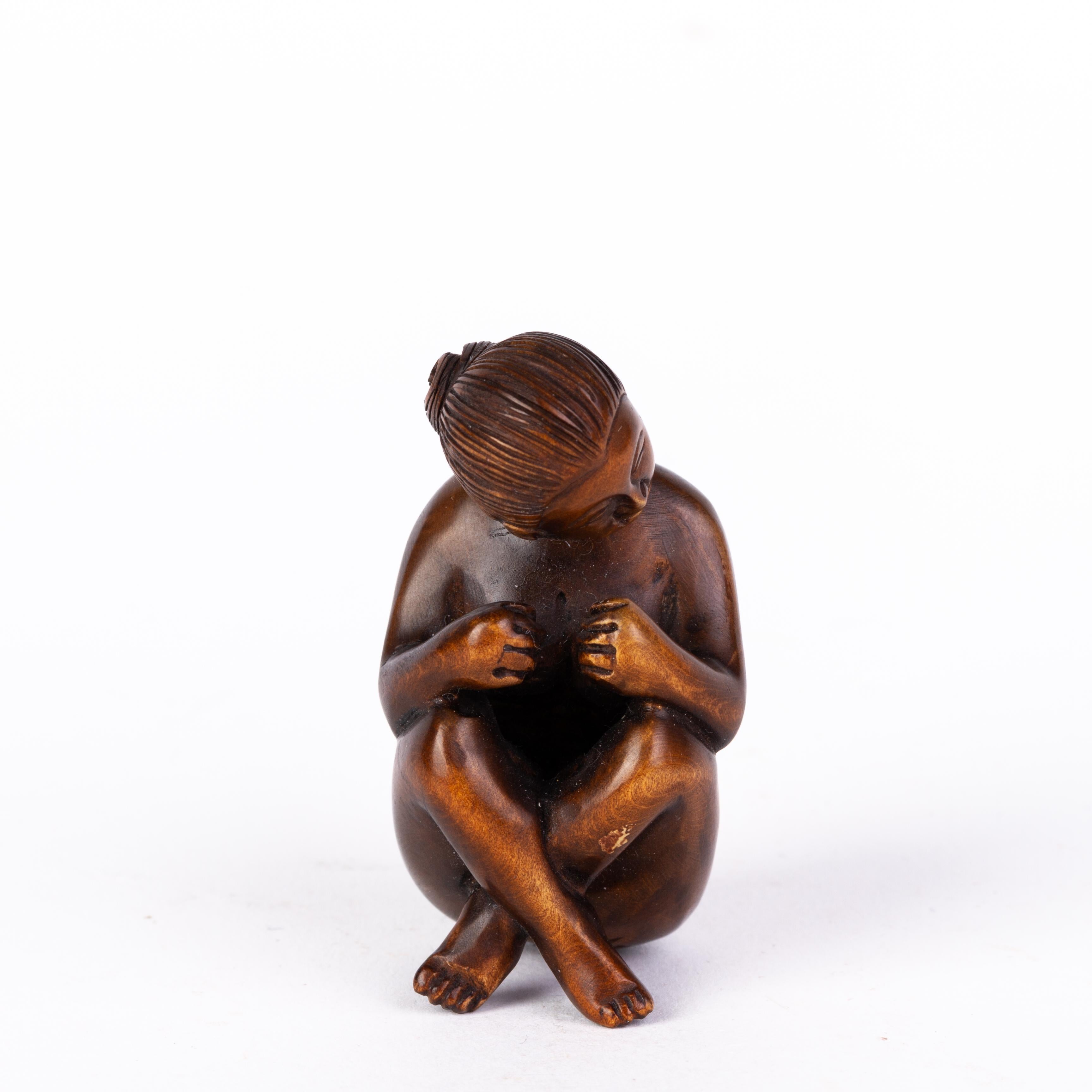 Signed Erotic Nude Woman Japanese Carved Boxwood Netsuke Inro Ojime
Very good condition.
From a private collection.
Free international shipping.