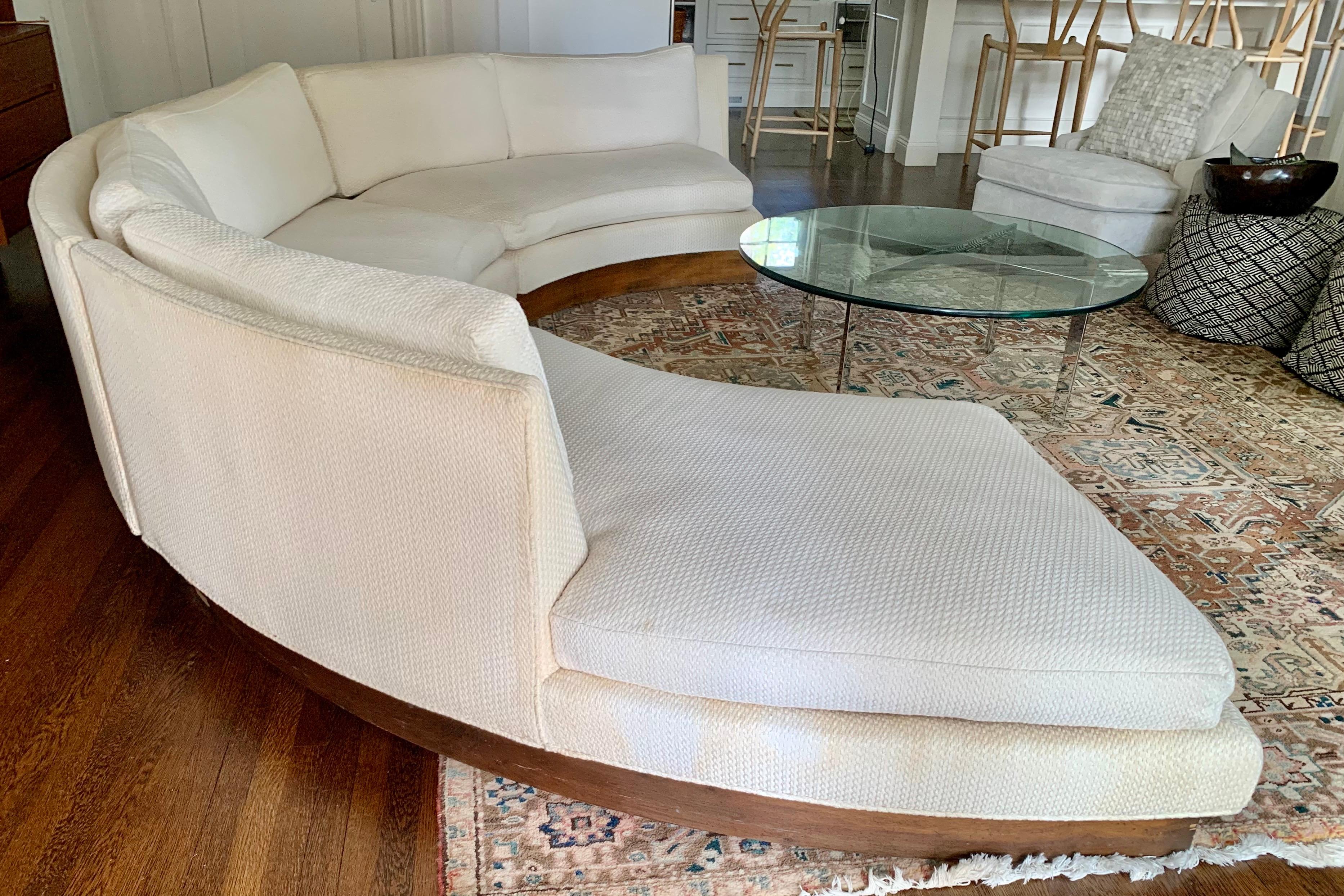 Signed Erwin Lambeth Mid Century Circular Sectional Sofa for John Stuart In Good Condition In West Hartford, CT
