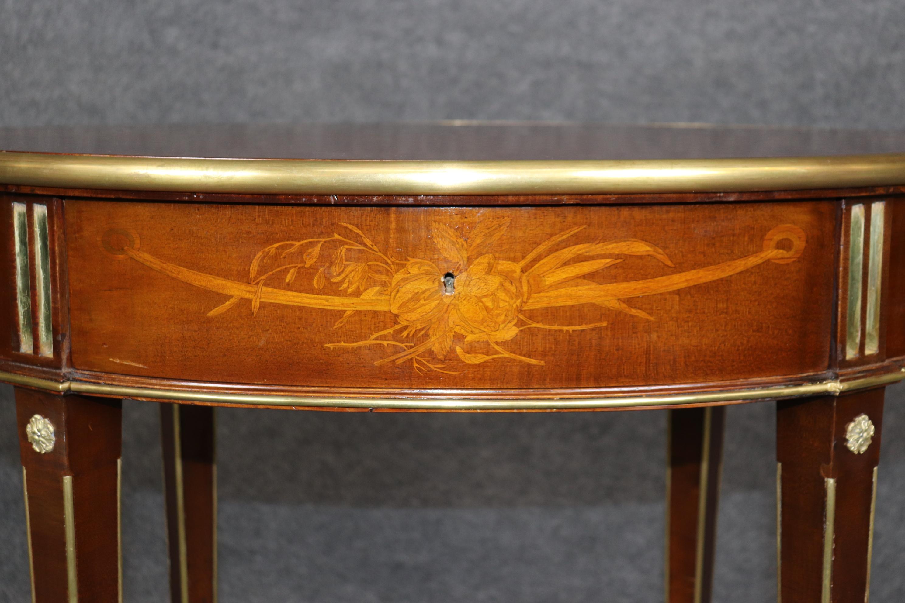 Signed Escalier De Cristal of Paris Metamorphic French Louis XVI Desk Table For Sale 8