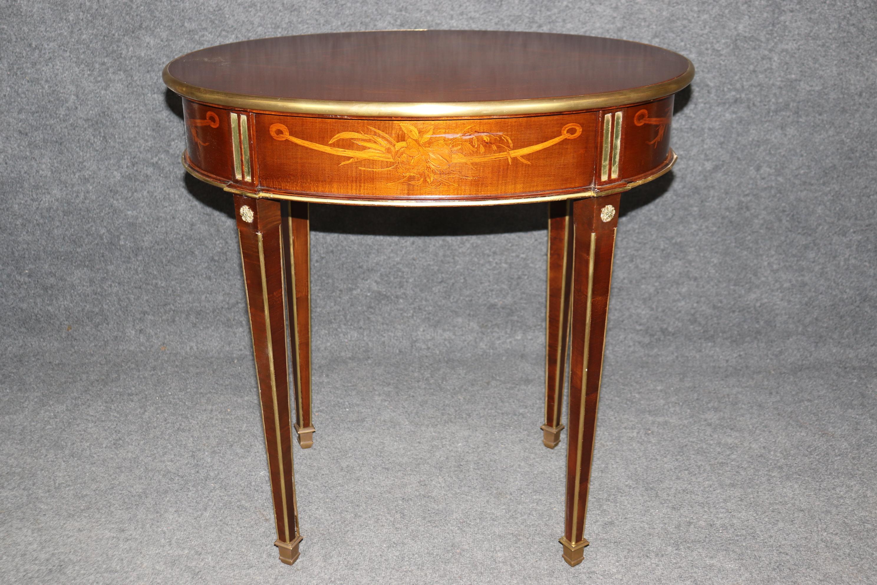 Brass Signed Escalier De Cristal of Paris Metamorphic French Louis XVI Desk Table For Sale