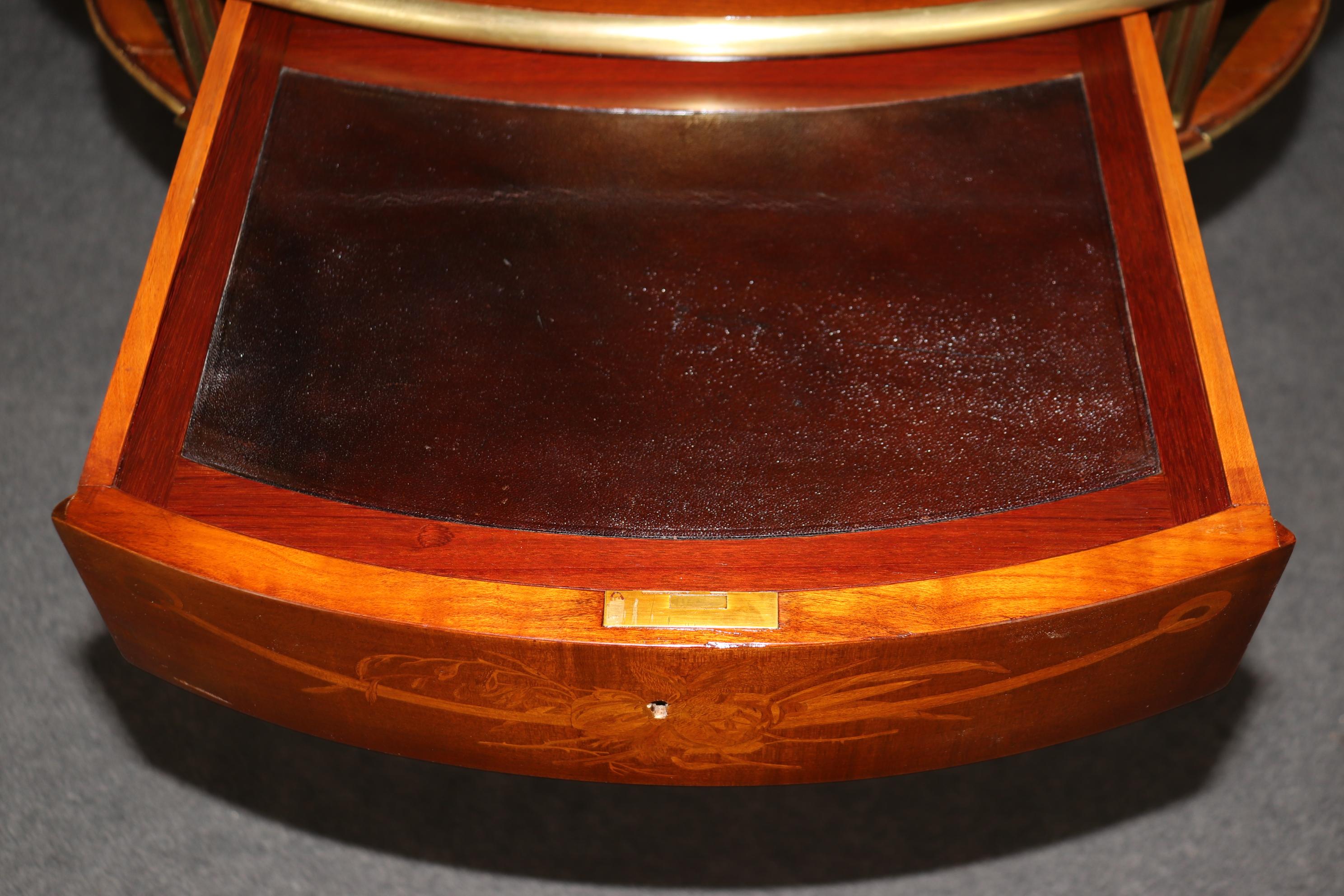 Signed Escalier De Cristal of Paris Metamorphic French Louis XVI Desk Table For Sale 3