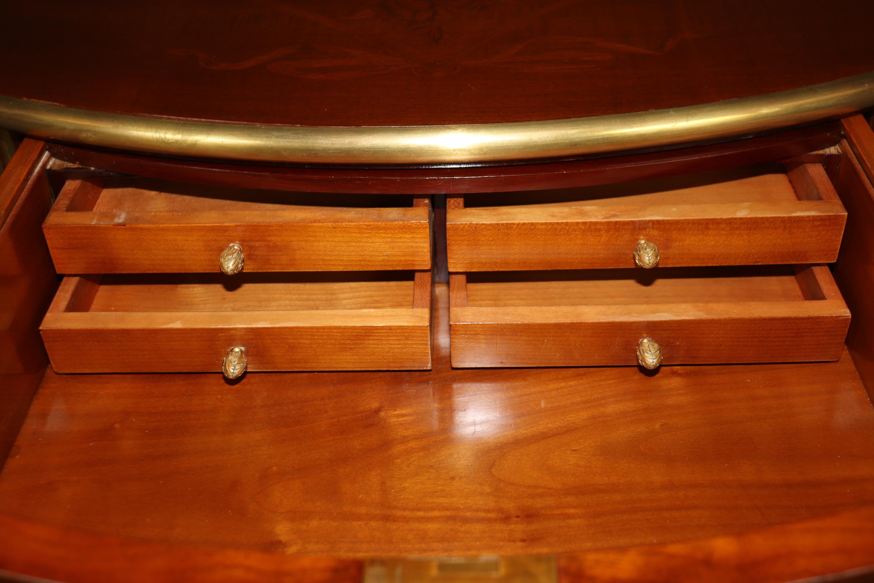Signed Escalier De Cristal of Paris Metamorphic French Louis XVI Desk Table For Sale 4