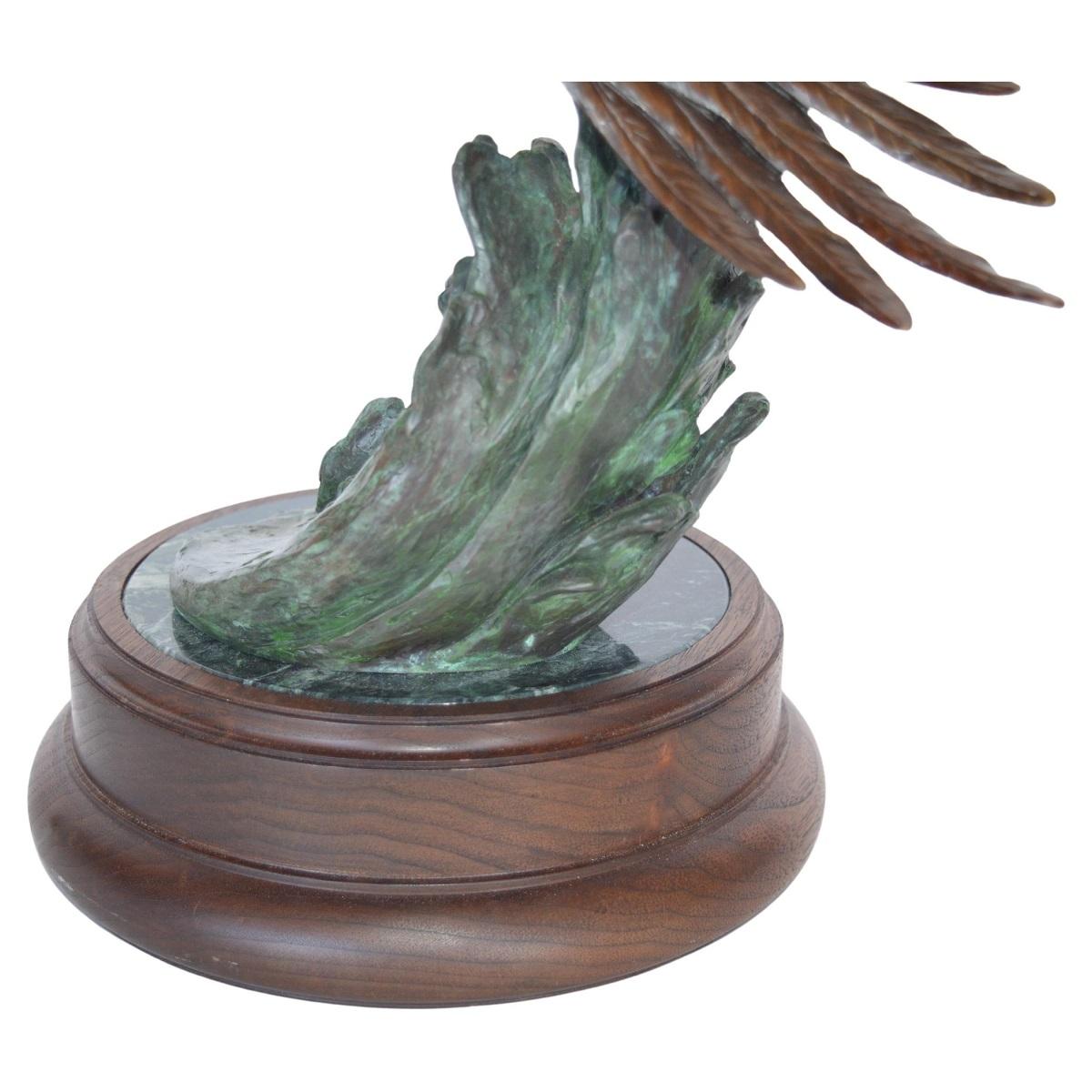 Modern Signed Eugene Morelli Eagle Sculpture For Sale