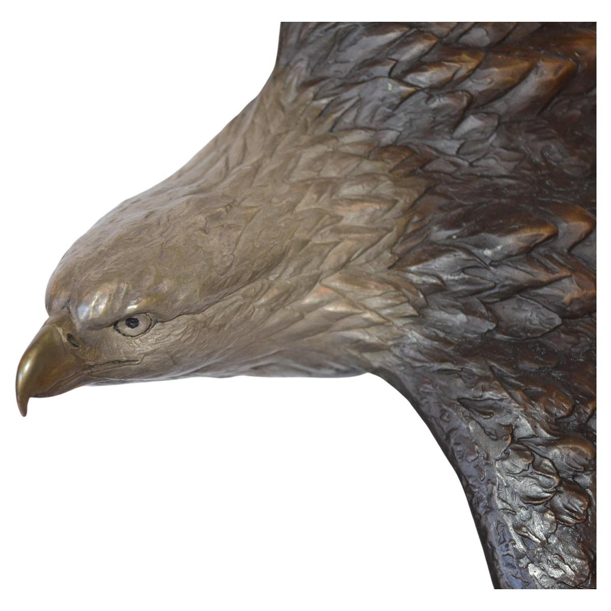 American Signed Eugene Morelli Eagle Sculpture For Sale