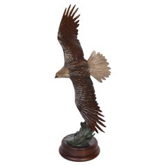 Signed Eugene Morelli Eagle Sculpture