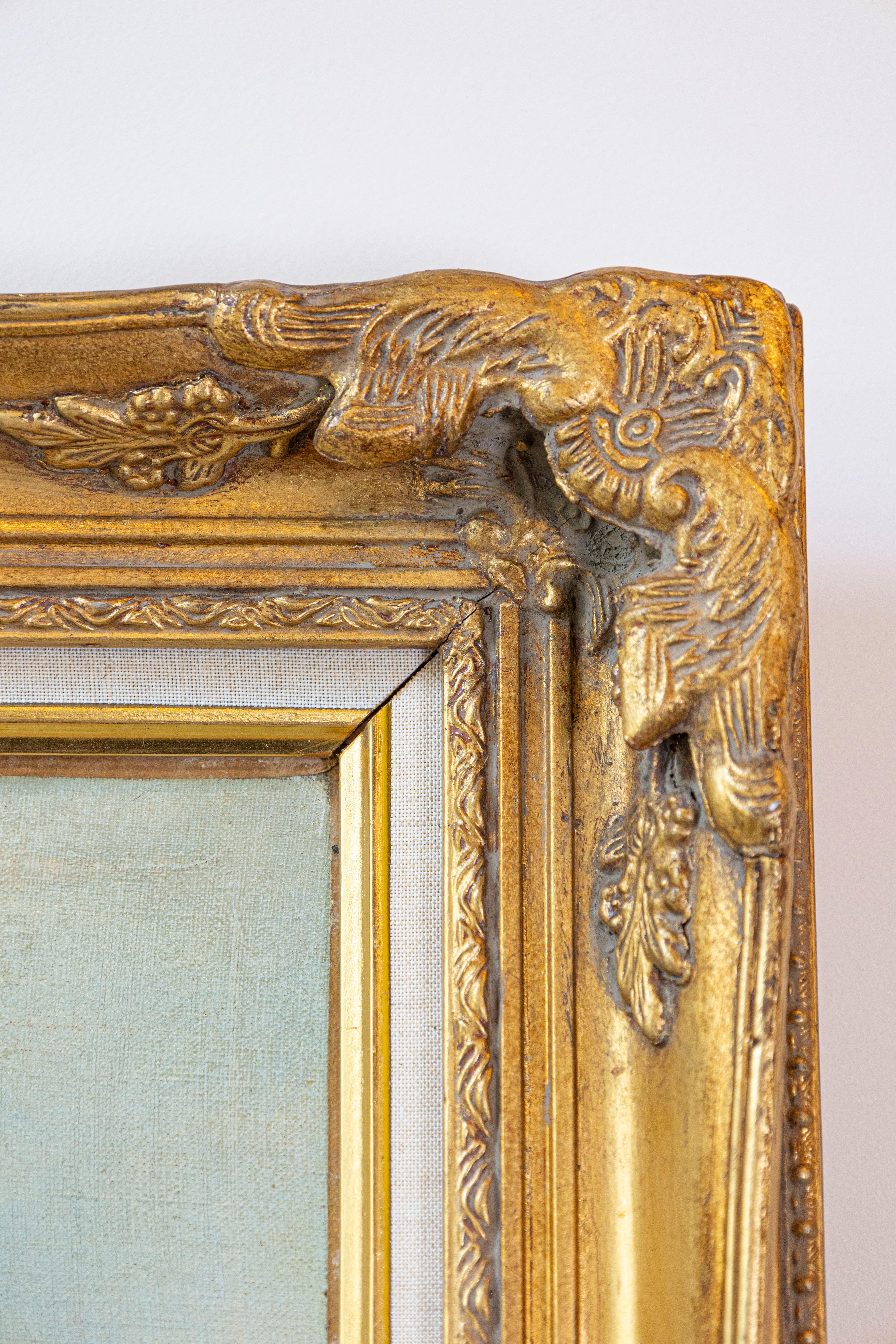 Signiert Eugène Petitpas 1902 Öl auf Leinwand Landschaftsgemälde in Giltwood Rahmen im Angebot 2