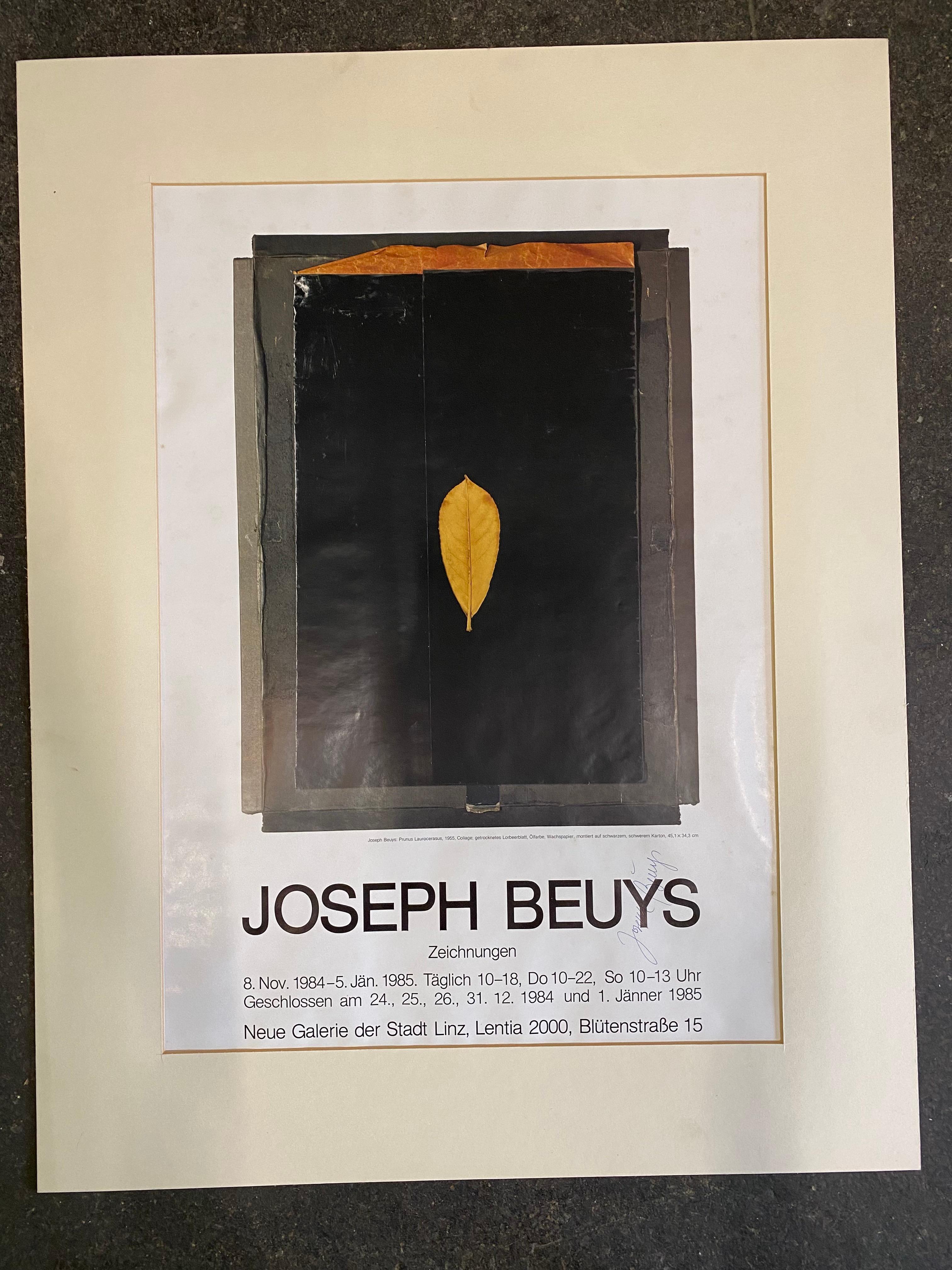 signiertes Ausstellungsplakat von Joseph Beuys: 