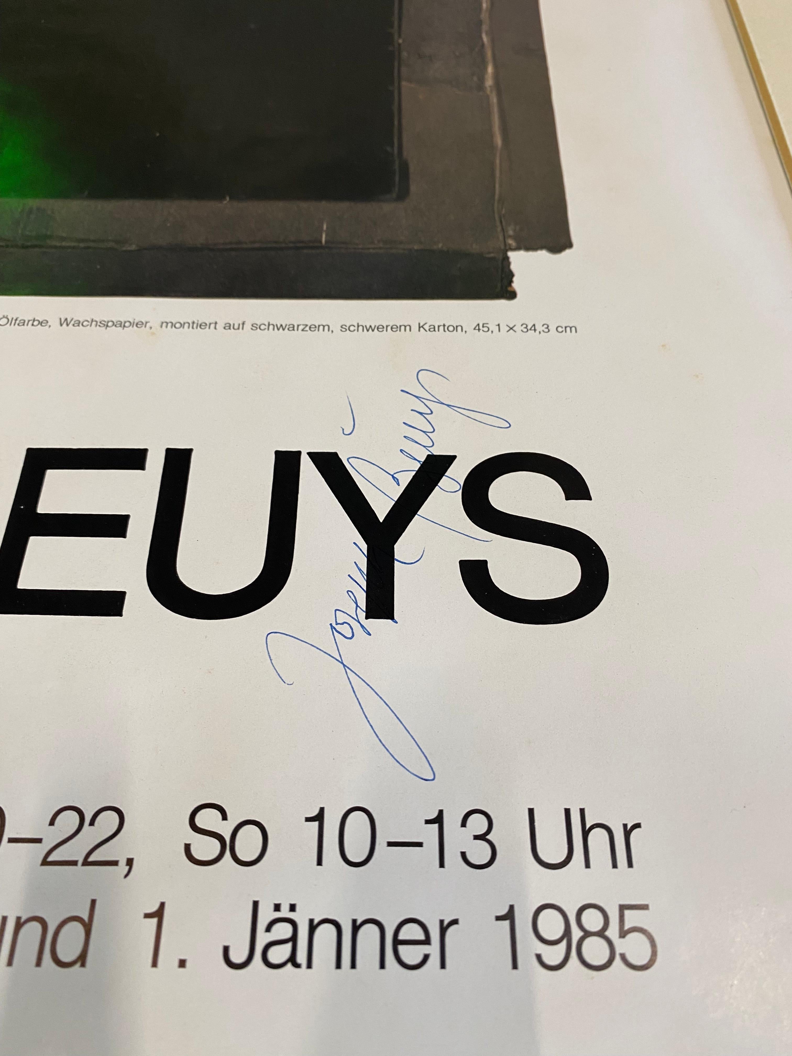 Moderne Affiche d'exposition signée par Joseph Beuys : Zeichnungen en vente