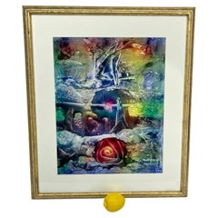 Signed Fantasy Abstract Painted Framed Art