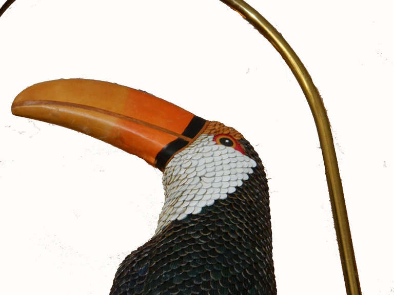 Mexican Signed FEDERICO Leather Toucan