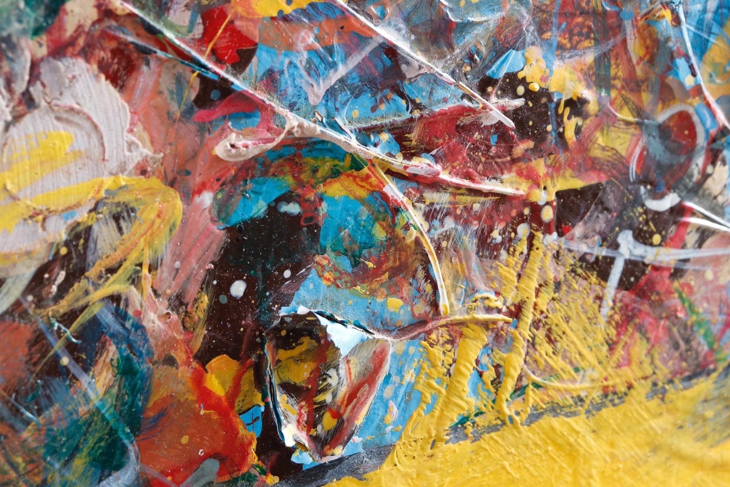 Signiertes weibliches Akt-Acryl auf Karton im Angebot 1