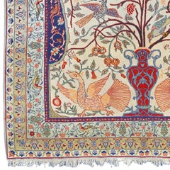 Signed Feshane Rug - Late 19th Century Ottoman Period Signed Feshane Rug