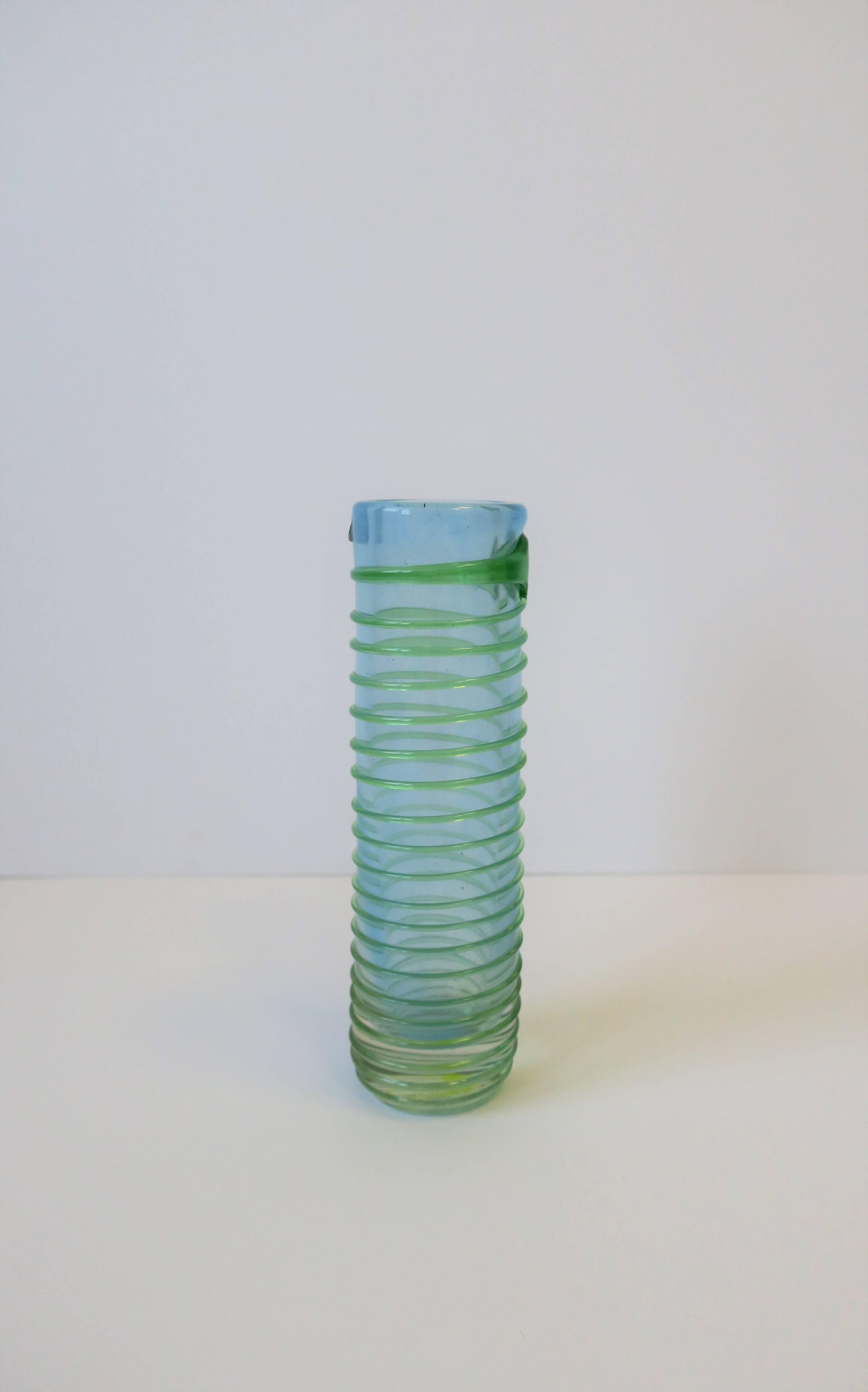 Signed Finnish Art Glass Vase 3