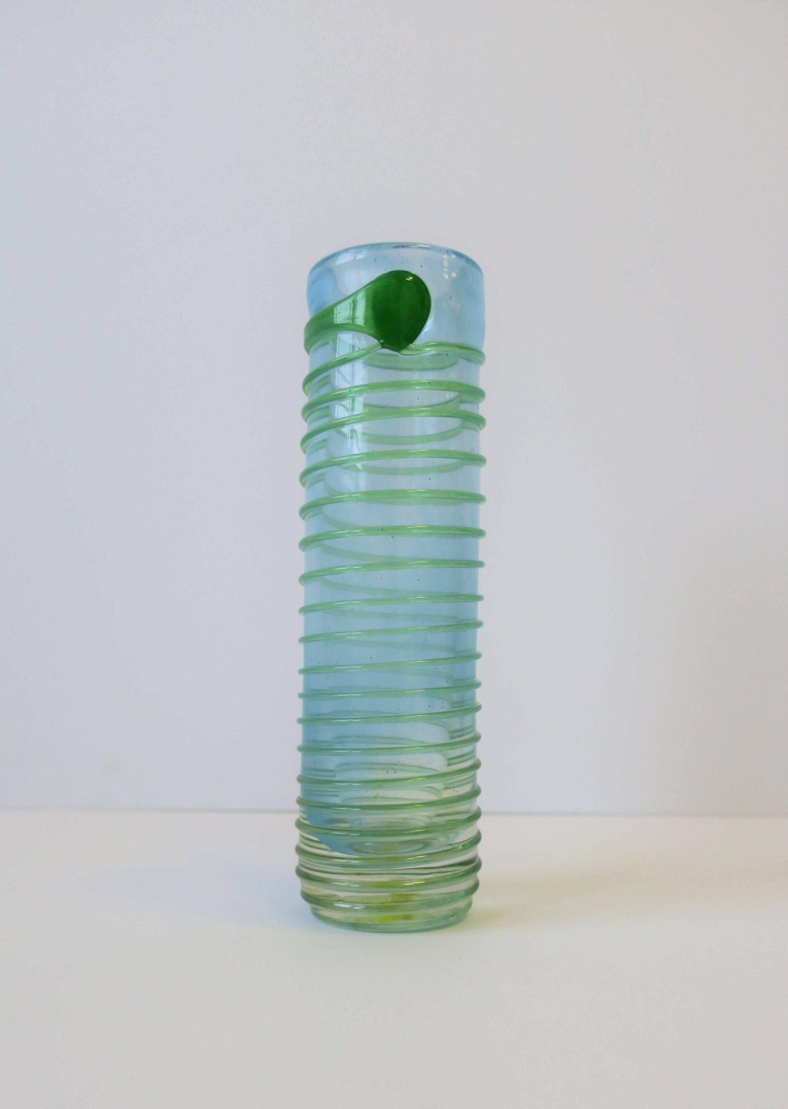 20th Century Signed Finnish Art Glass Vase