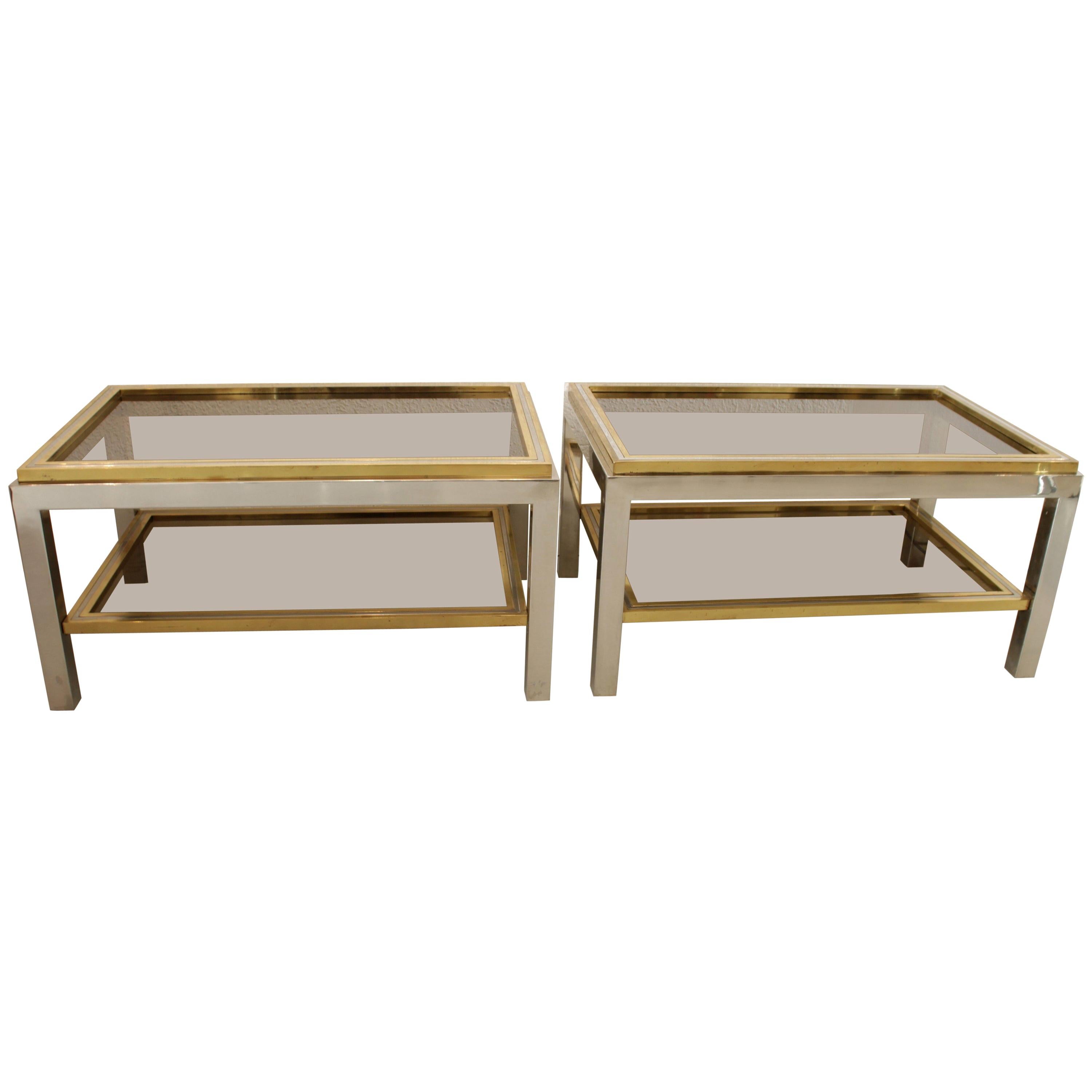 Signed "Flaminia" Side Tables by Willy Rizzo For Sale