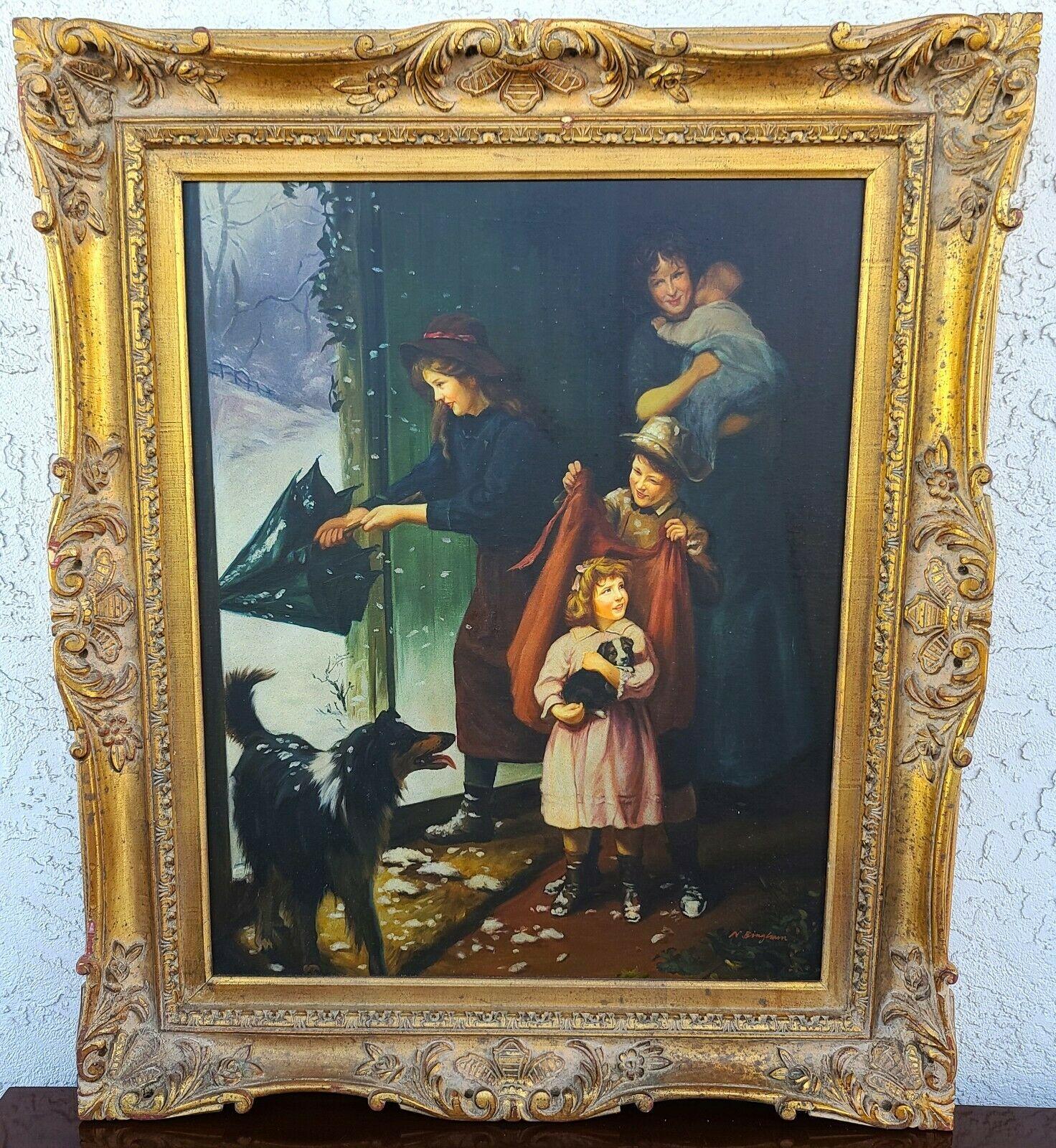 Offering One Of Our Recent Palm Beach Estate Fine Art Acquisitions Of A
Signed N Henry Bingham (AMERICAN, born 1939) original oil painting on canvas 
In an ornate Giltwood frame

Approximate Measurements in Inches
Frame: 32.75