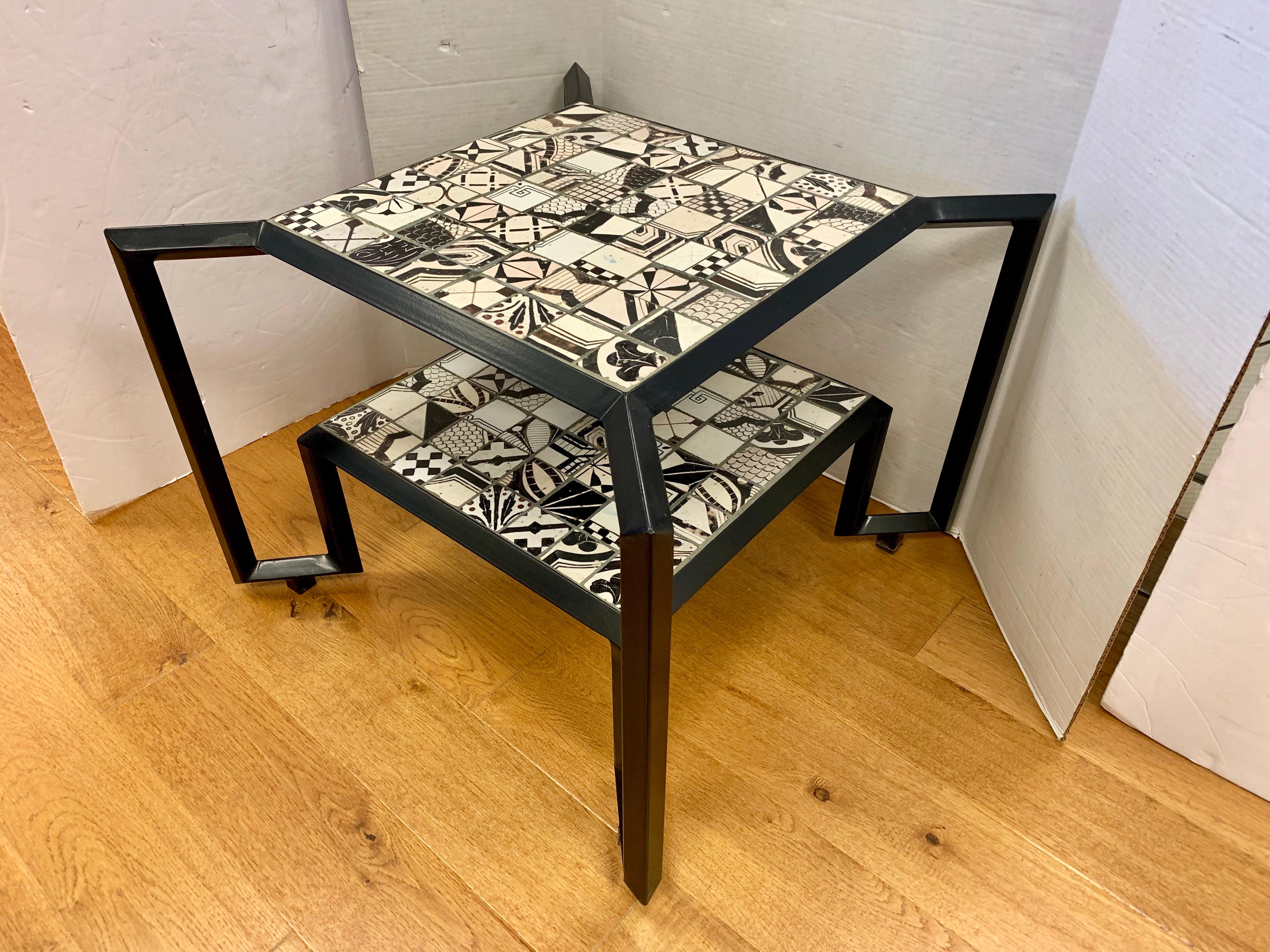 Signed Francesco Della Femina Spider Tile Cocktail Coffee Table 4