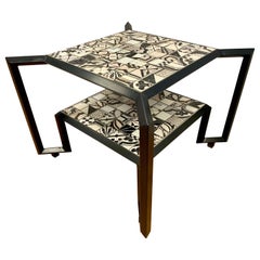 Signed Francesco Della Femina Spider Tile Cocktail Coffee Table