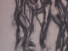 Signed Francine Turk Charcoal Drawing