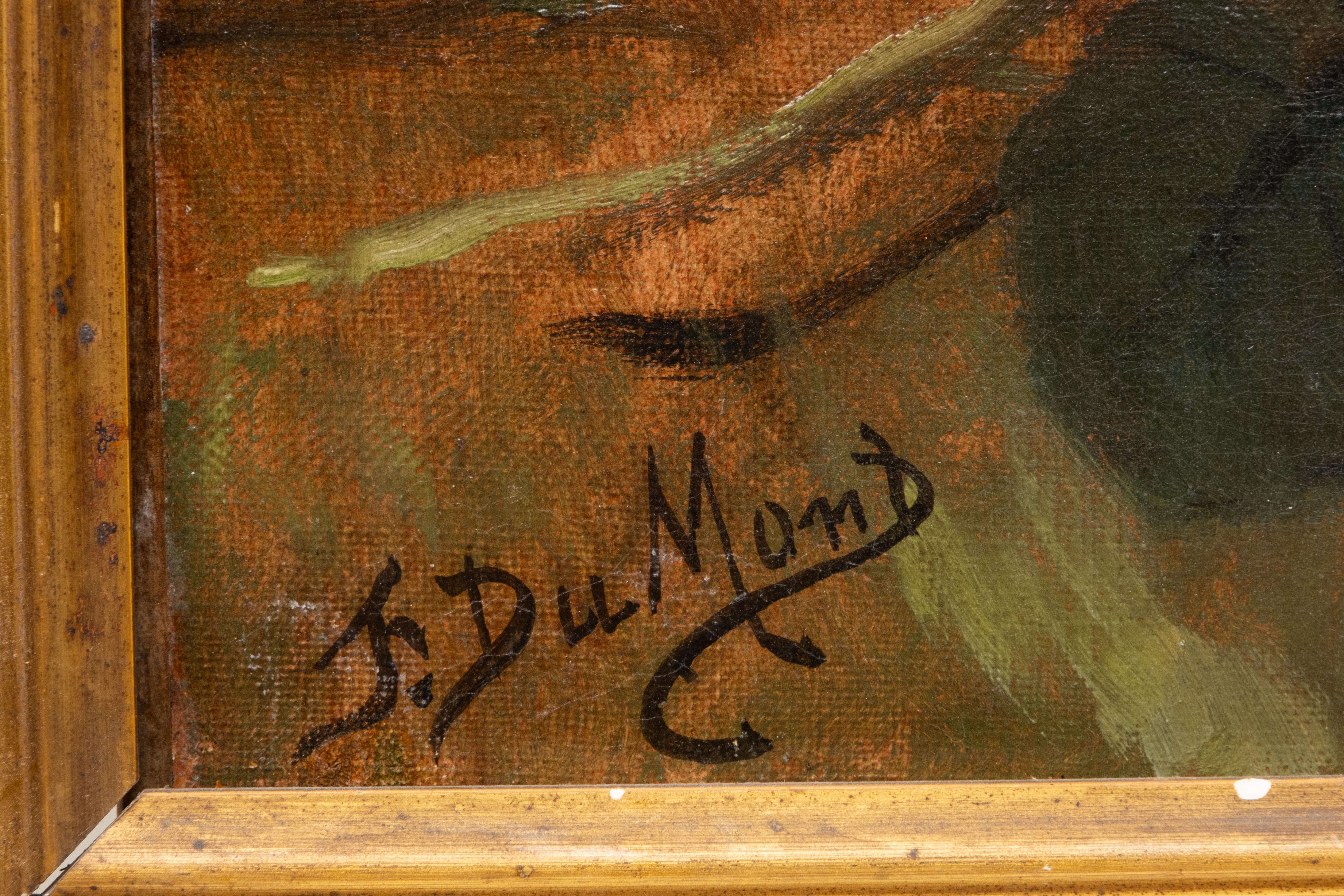 20th Century Signed François Dumont Oil on Canvas Painting For Sale