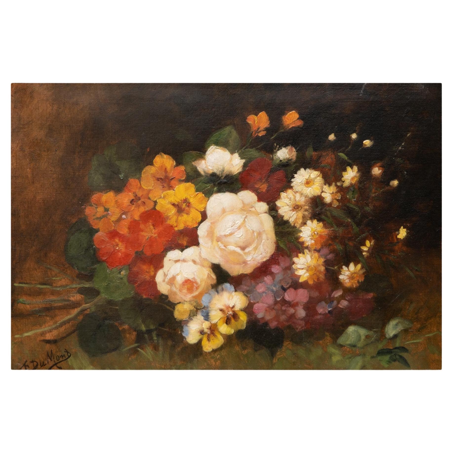 Signed François Dumont Oil on Canvas Painting For Sale