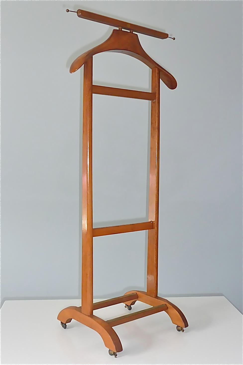 Signed Fratelli Reguitti Ico Parisi Italian Mid-Century Valet Stand Wood Brass 3