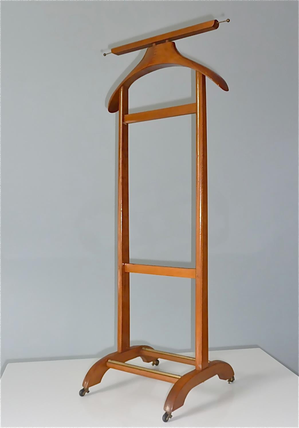 Signed Fratelli Reguitti Ico Parisi Italian Mid-Century Valet Stand Wood Brass 6