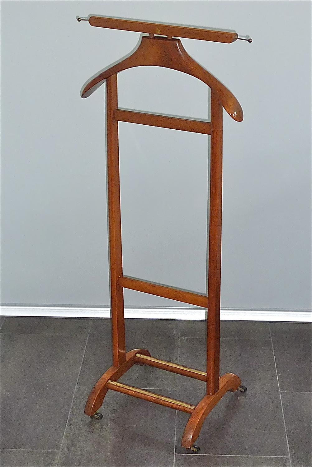Signed Fratelli Reguitti Ico Parisi Italian Mid-Century Valet Stand Wood Brass 8