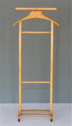 Signed Fratelli Reguitti Ico Parisi Italian Midcentury Valet Stand Wood Brass