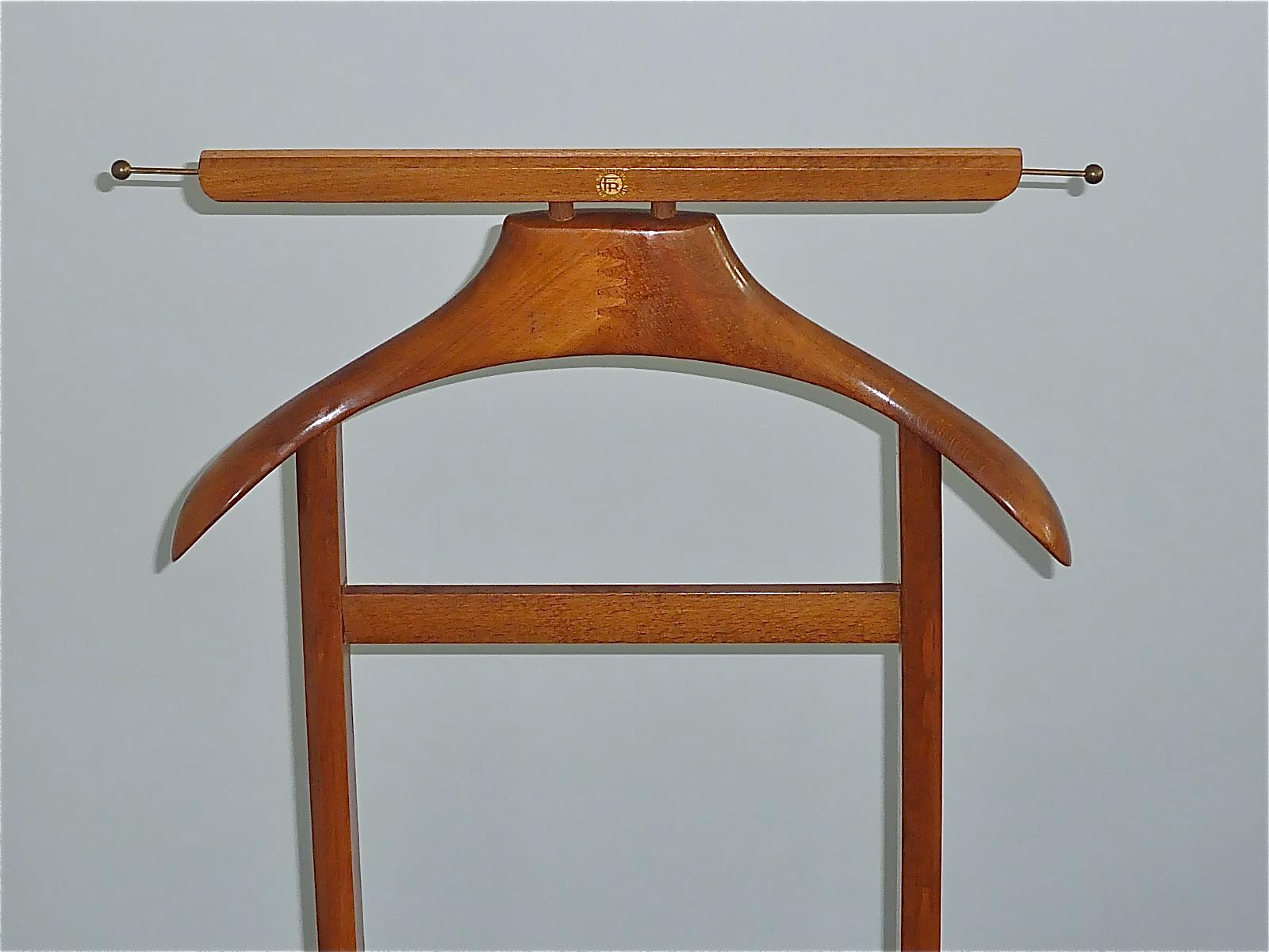 Mid-Century Modern Signed Fratelli Reguitti Ico Parisi Italian Mid-Century Valet Stand Wood Brass