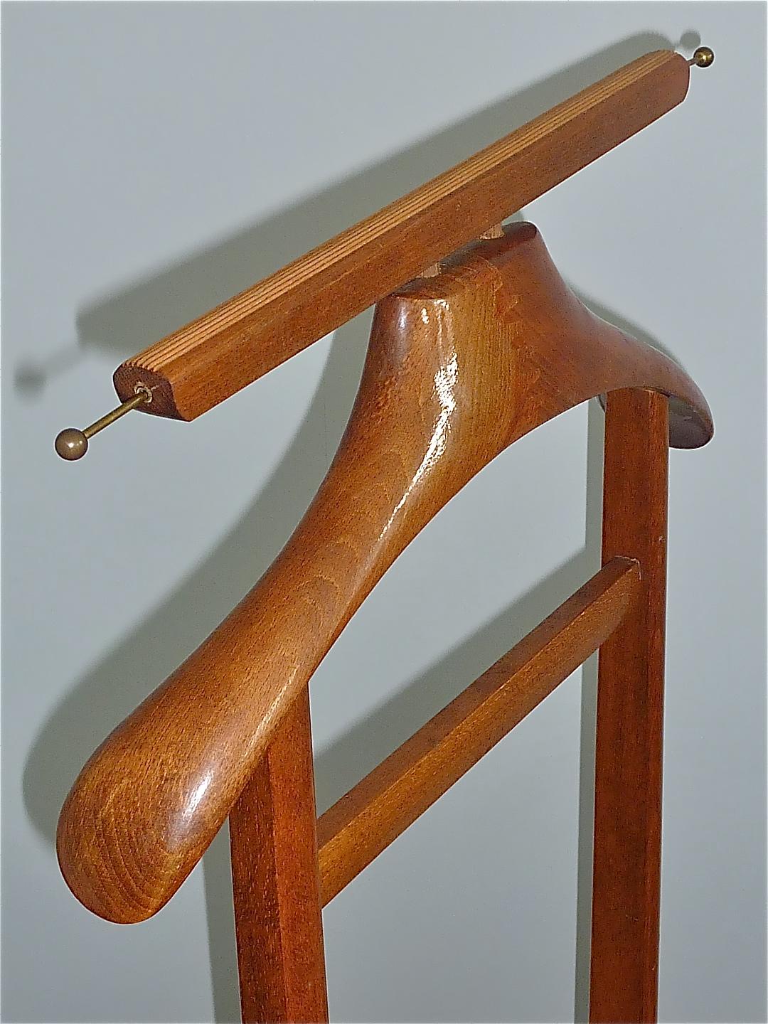 Mid-20th Century Signed Fratelli Reguitti Ico Parisi Italian Mid-Century Valet Stand Wood Brass