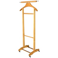Mid Century Modern Elyco Mens Valet Stand on Casters Made in Italy