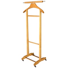 Signiert Fratelli Reguitti Ico Parisi Italienisch Midcentury Valet Stand Wood Brass