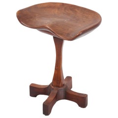 Signed Fred Camp Studio Stool in Solid Walnut USA, 1981