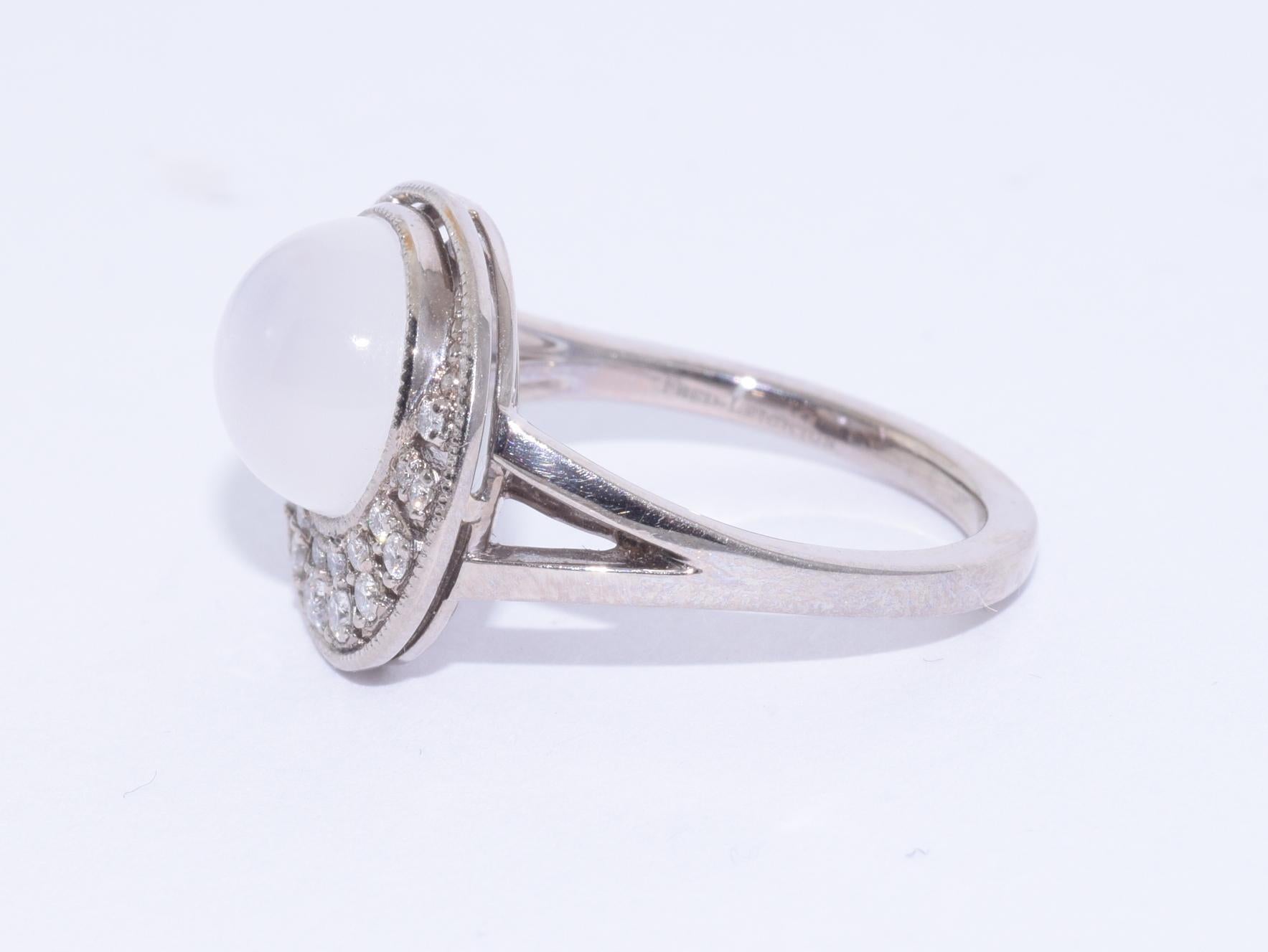 Fred Leighton Sunray Moonstone and Diamond Ring 1