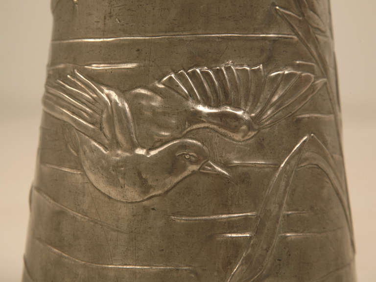 Signed French Art Nouveau Metal Vase, 1stdibs New York 4