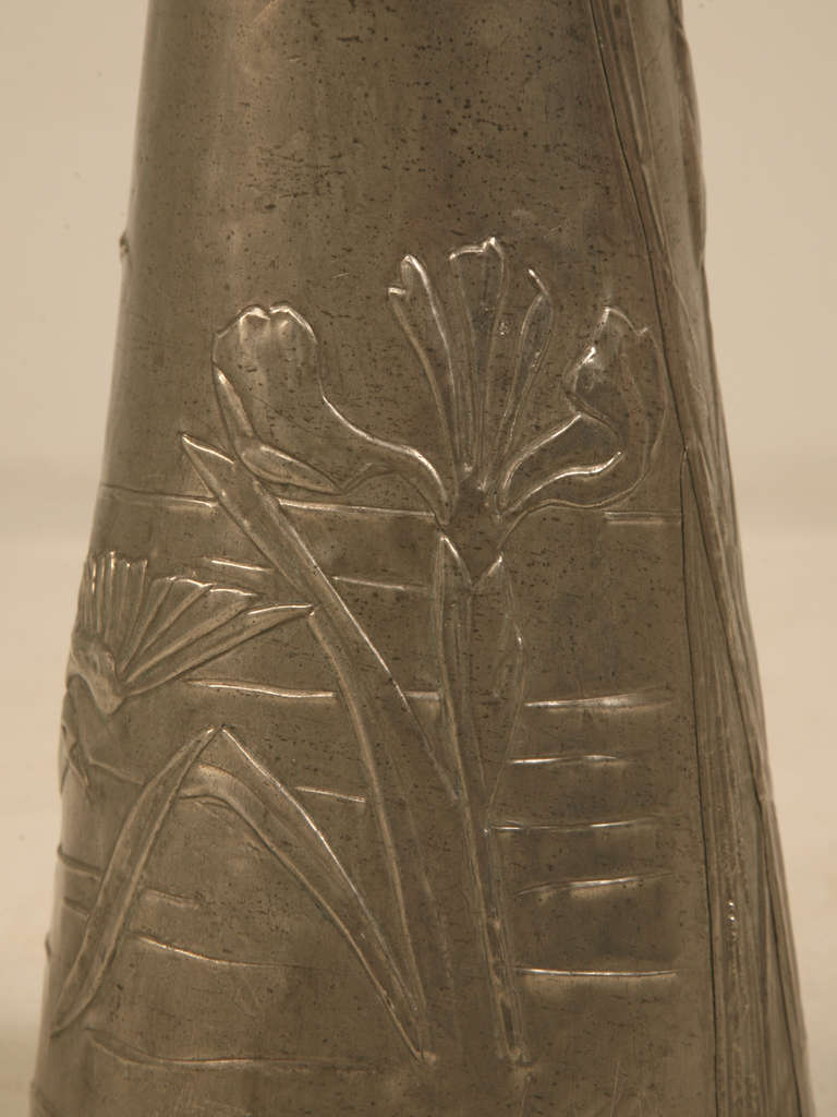 Signed French Art Nouveau Metal Vase, 1stdibs New York 5