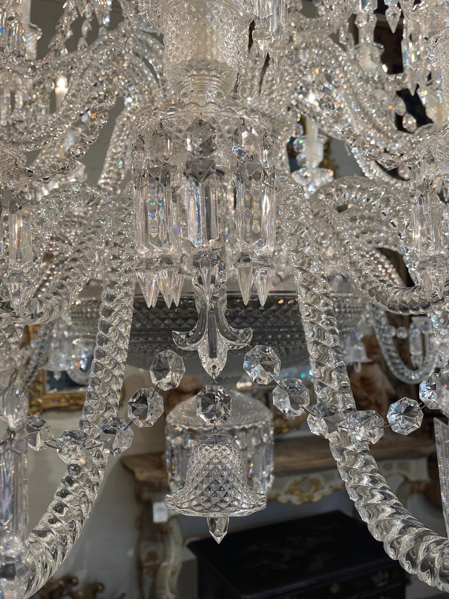 Contemporary Signed French Baccarat 48-Light Chandelier