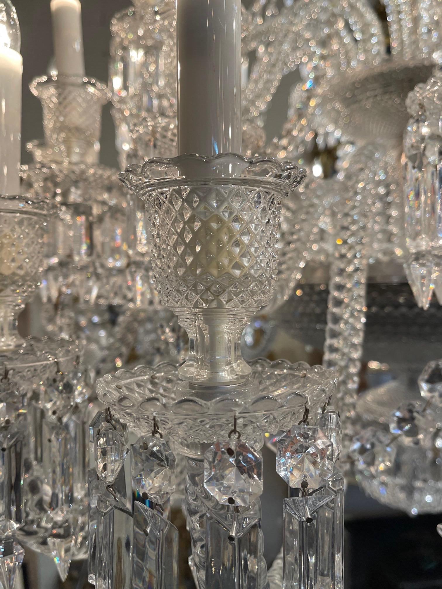 Crystal Signed French Baccarat 48-Light Chandelier