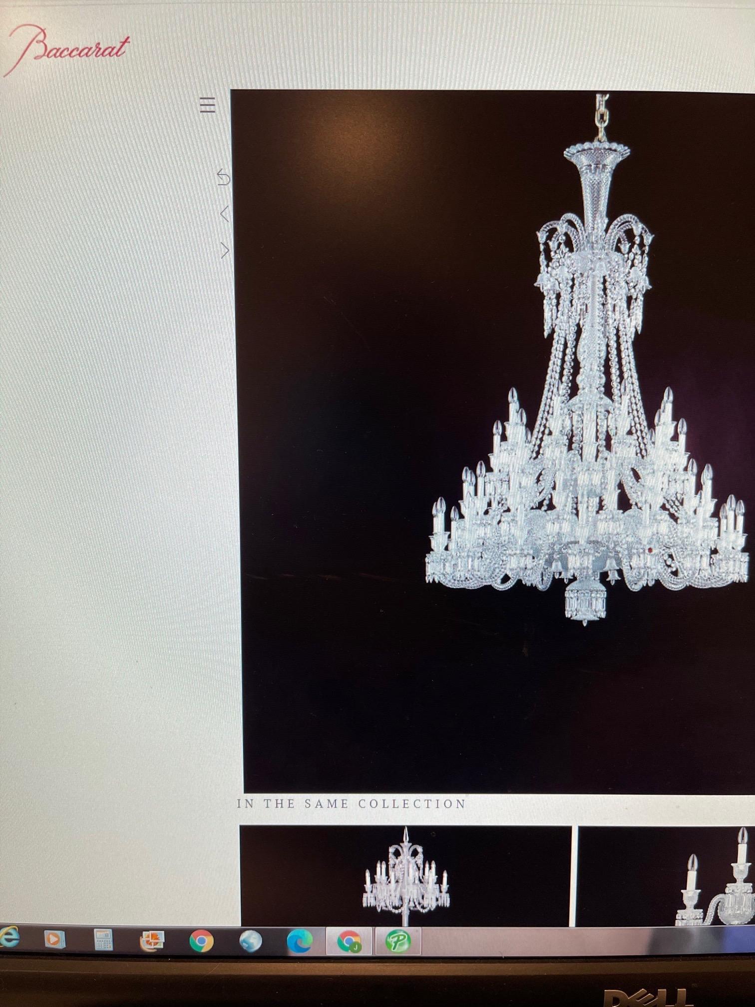 Signed French Baccarat 48-Light Chandelier 3