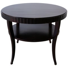 Signed French Moderne Style Barbara Barry French Polish Mahogany Center Table