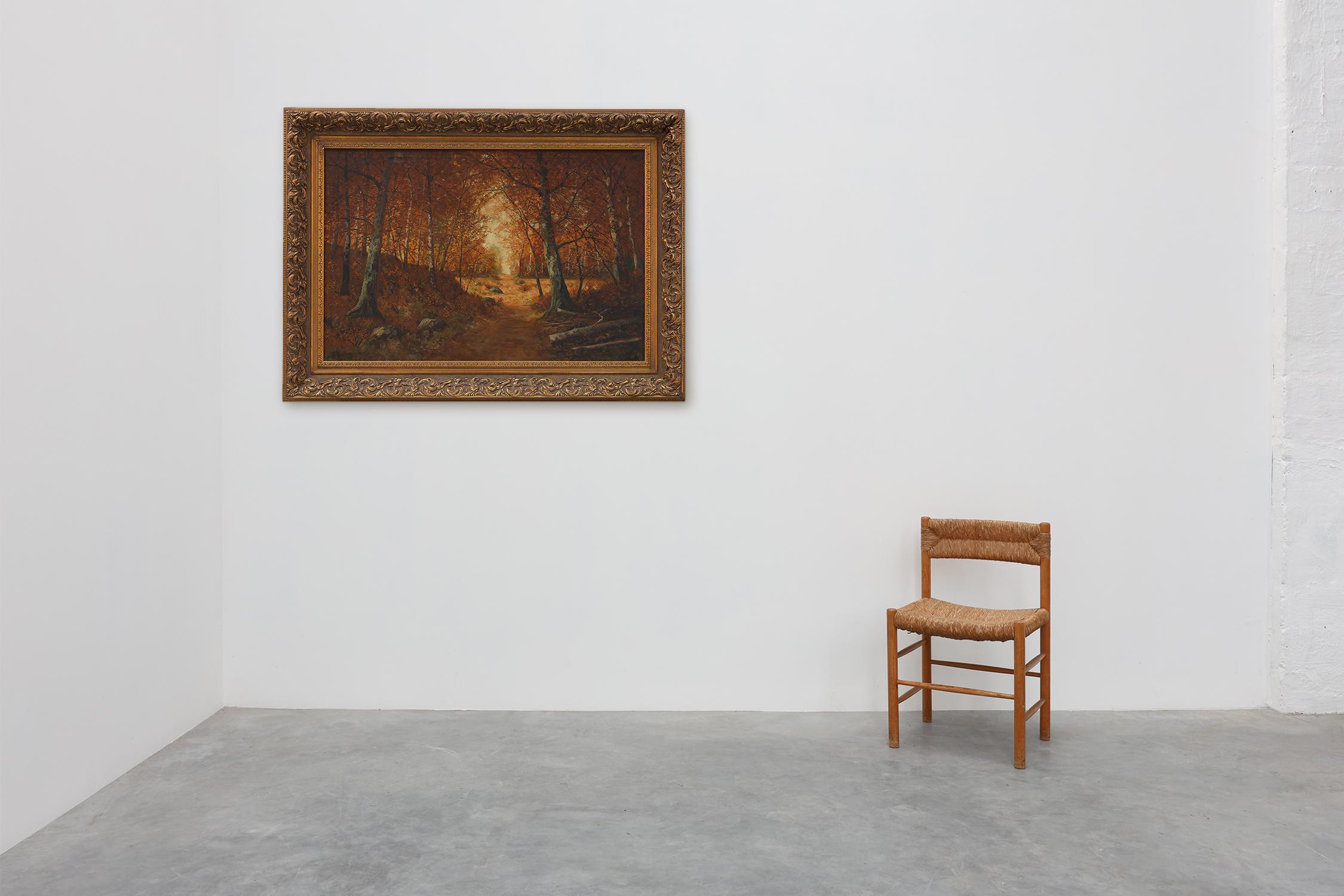 Frankreich / 1926 / Ölgemälde / Leinwand, Holz / Antiquität

Ein fesselndes französisches Ölgemälde aus dem frühen 20. Jahrhundert, signiert und datiert Paris, 1926. Diese wunderschön komponierte Landschaft fängt das warme Glühen eines Herbstwaldes