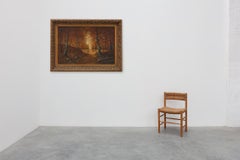 Olio su tela francese firmato raffigurante un bosco, Parigi, 1926