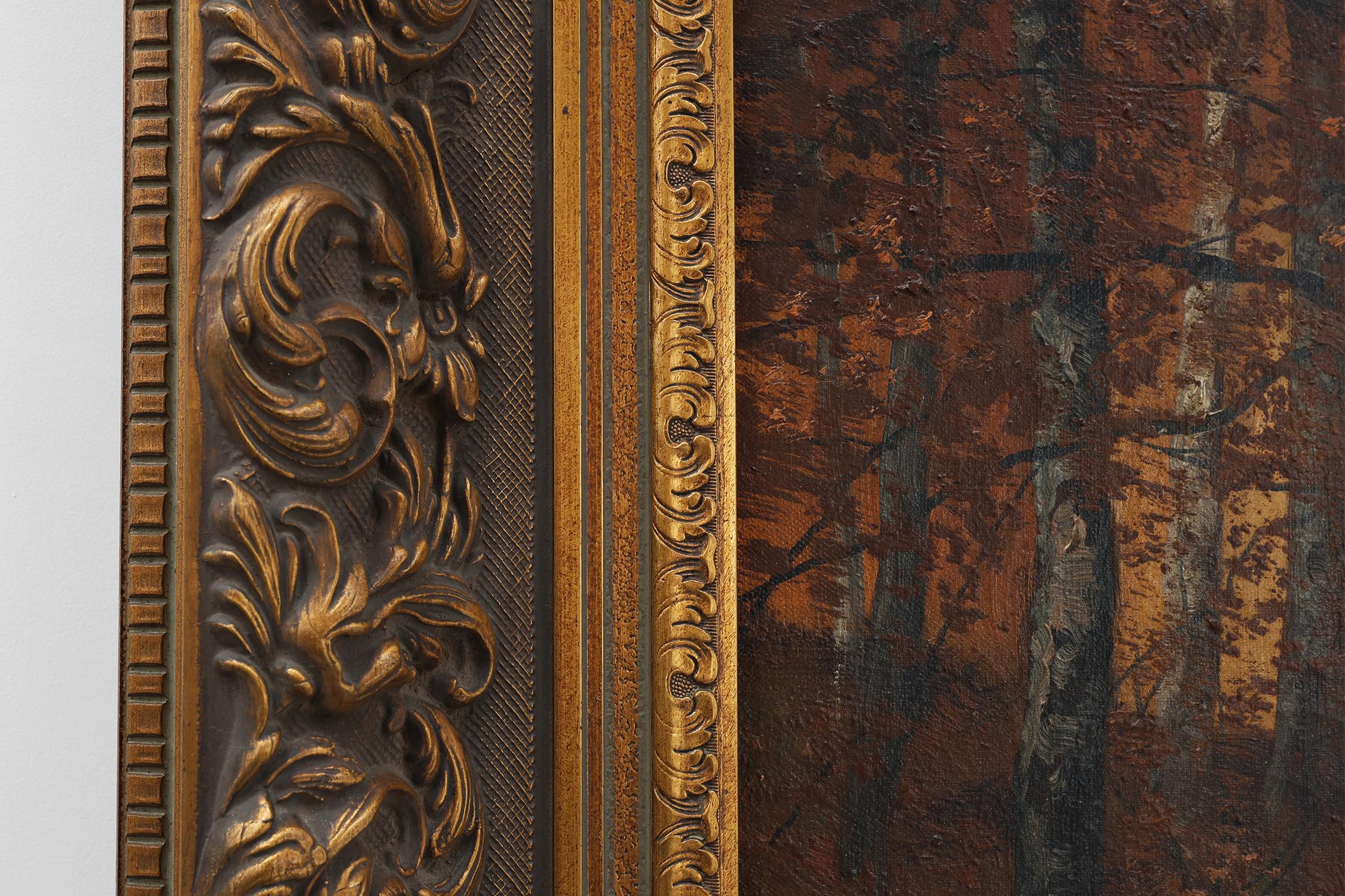 Signiert Französisch Öl auf Leinwand Gemälde eines Waldes, Paris, 1926 (Frühes 20. Jahrhundert) im Angebot